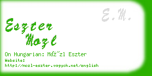 eszter mozl business card